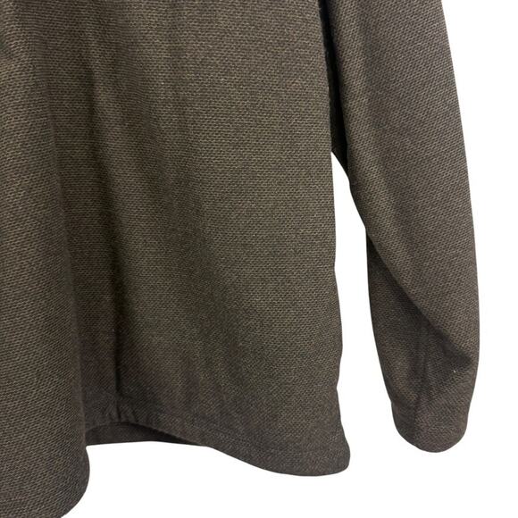 Orvis Sherpa Lined 1/4 Zip Long Sleeve Brown Pullover Sweater Sweatshirt sz L - Picture 7 of 16